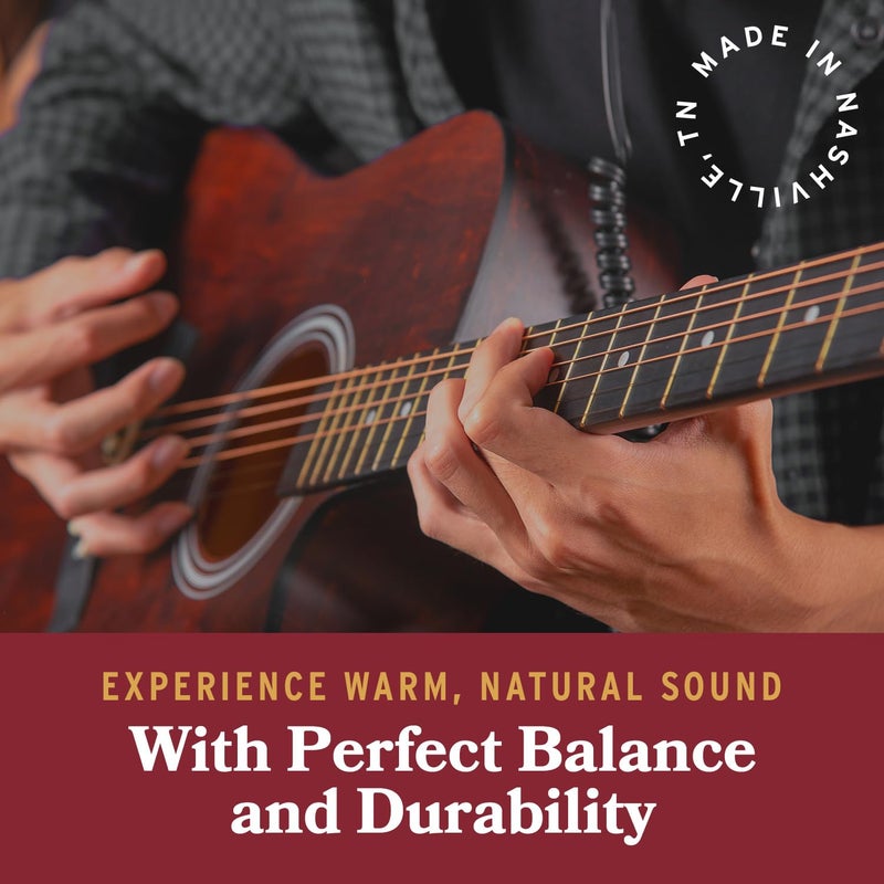 Stringjoy NB1050 Naturals Phosphor Bronze Acoustic Guitar Strings, 10-50 Extra Light Gauge, Guitar Strings Acoustic 6 String Set for Clear Tones, Durable Super Light Acoustic Guitar Strings - Image 5